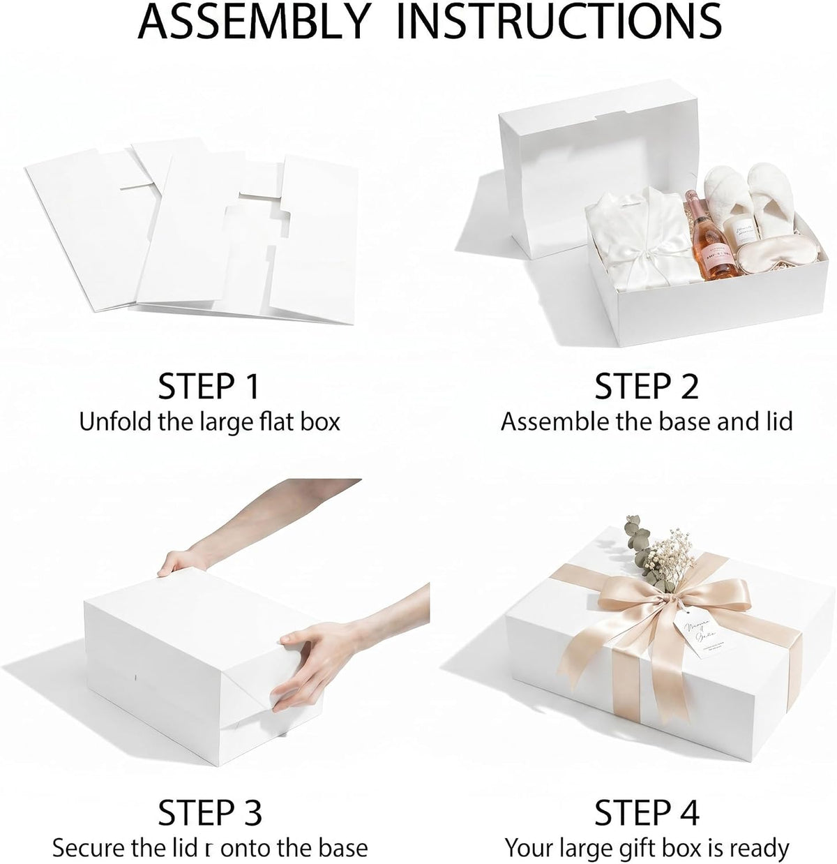 10 Pack 13.8x10x4 Inches Large Gift Boxes with Lids for Presents