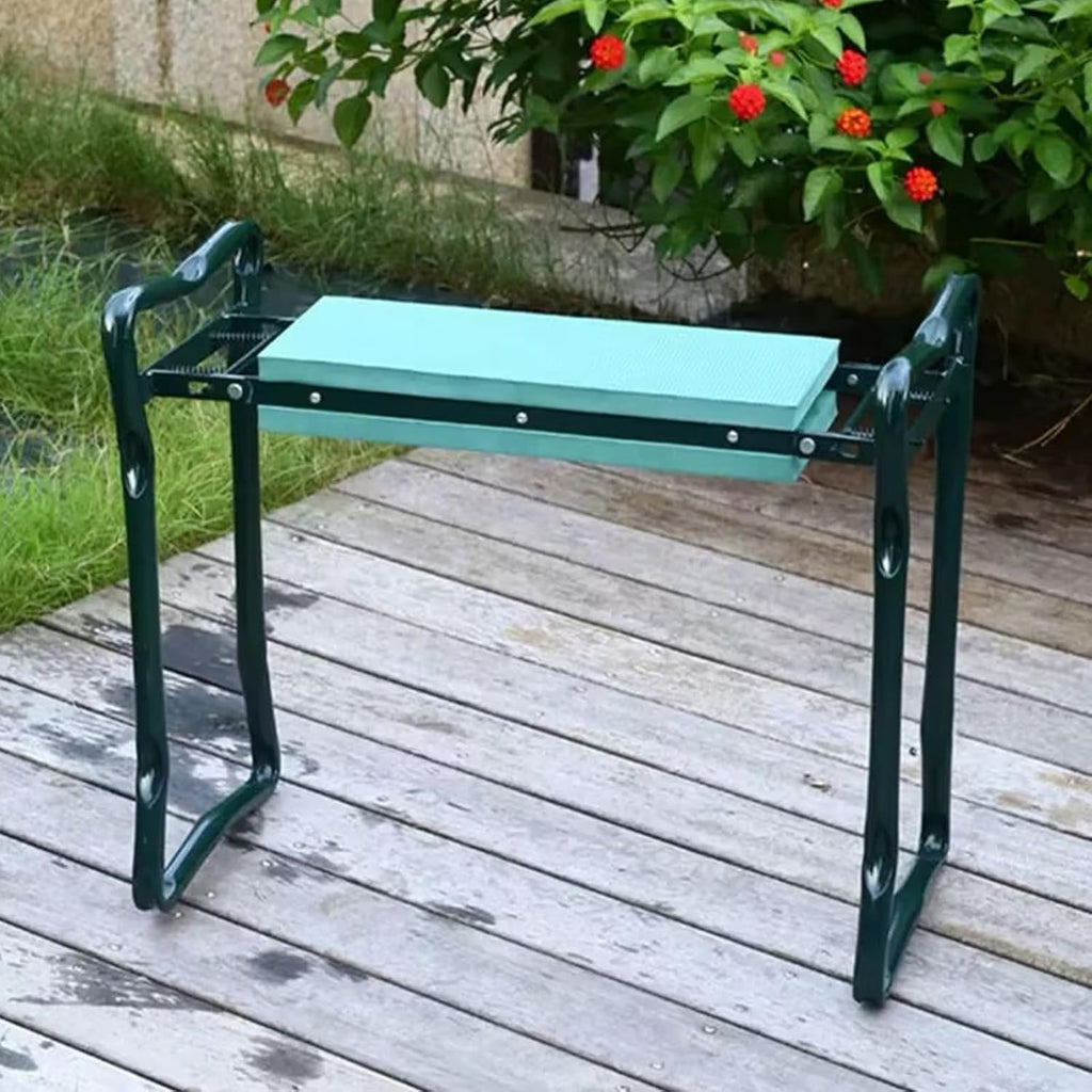 Garden Kneeler and Seat with Thicken & Widen Soft Kneeling Pad,Foldable Garden Stool Heavy Duty Gardening Bench for