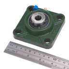 XIKE 2 Pcs UCF201 Bore 12 mm Pillow Block Square Flange Mounted Ball Bearings.