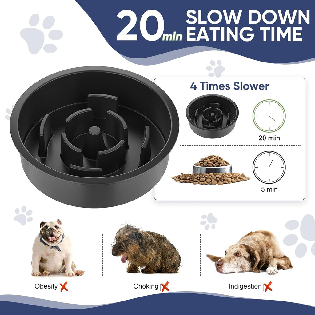 Elevated Dog Bowls Large Breed Raised Dogs Bowl Stand Large/Medium Sized Dog Slow Feeder Dogs Bowls Food Water Stands