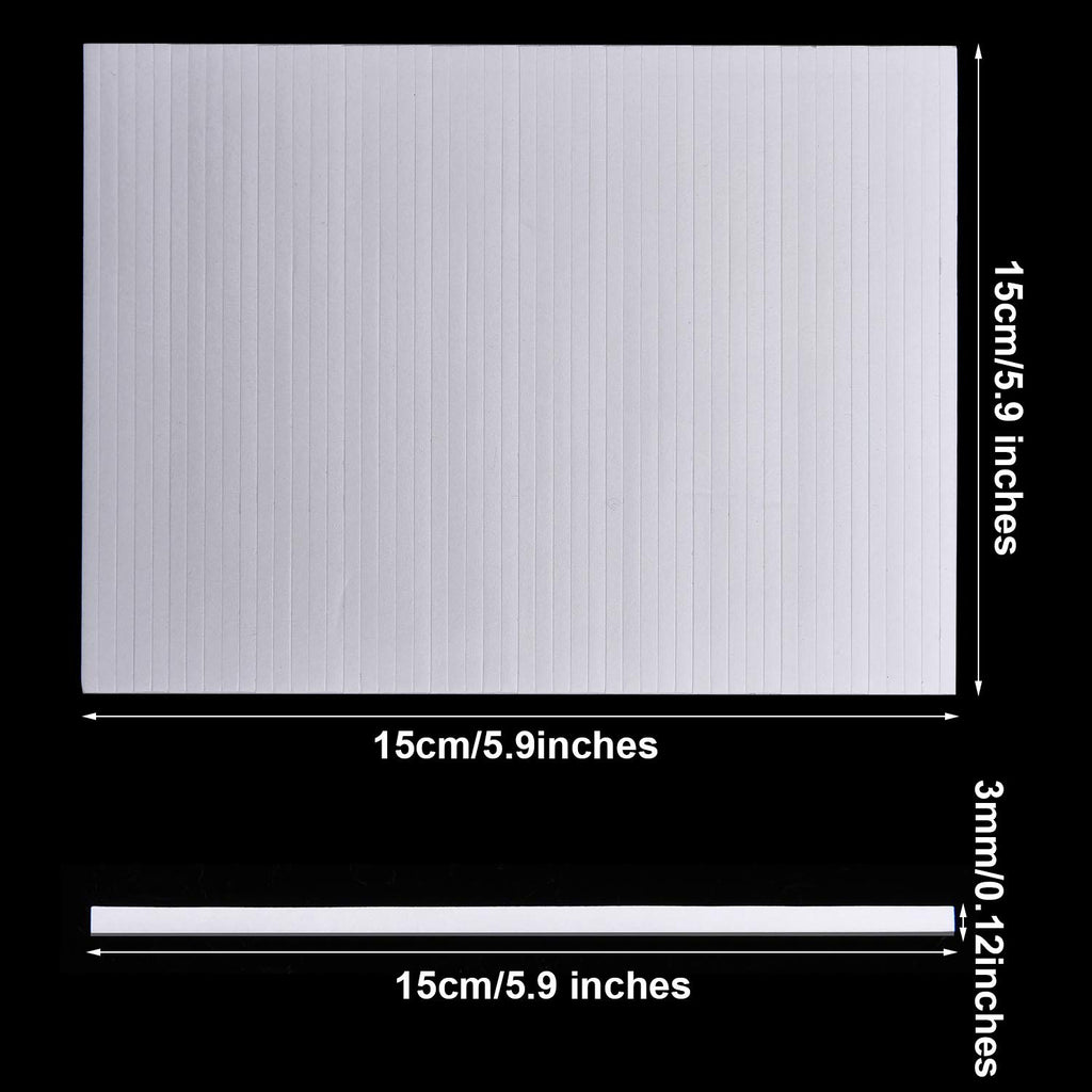 1000 Pcs Foam Strips 5.91'' x 0.12'' Double Sided Adhesive Foam Tape