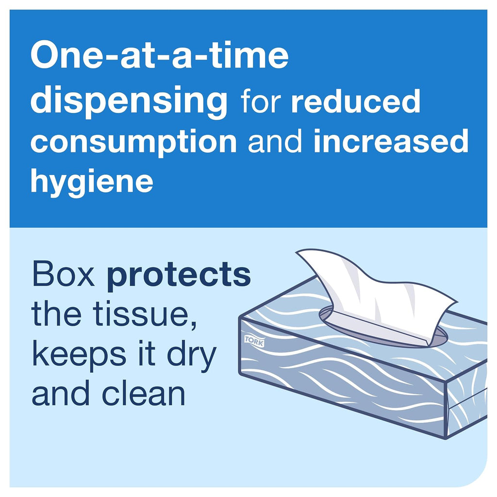 Universal Facial Tissue Flat Box White, 2-ply, 30 x 100, TF6710A