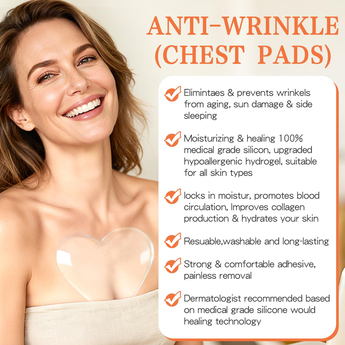 Silicone Chest Wrinkle Pads(2 Patches)