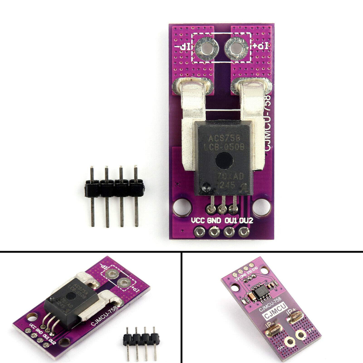 HiLetgo ACS758 ACS758LCB-050B-PFF-T 50A Linear Current Sensor ACS758LCB Current Module 120 kHz Bandwidth 3-5.5V
