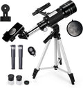 Telescope for Kids & Adults, 70mm Aperture 300mm Telescopes for Astronomy Beginners, 15X-150X Magnification Portable