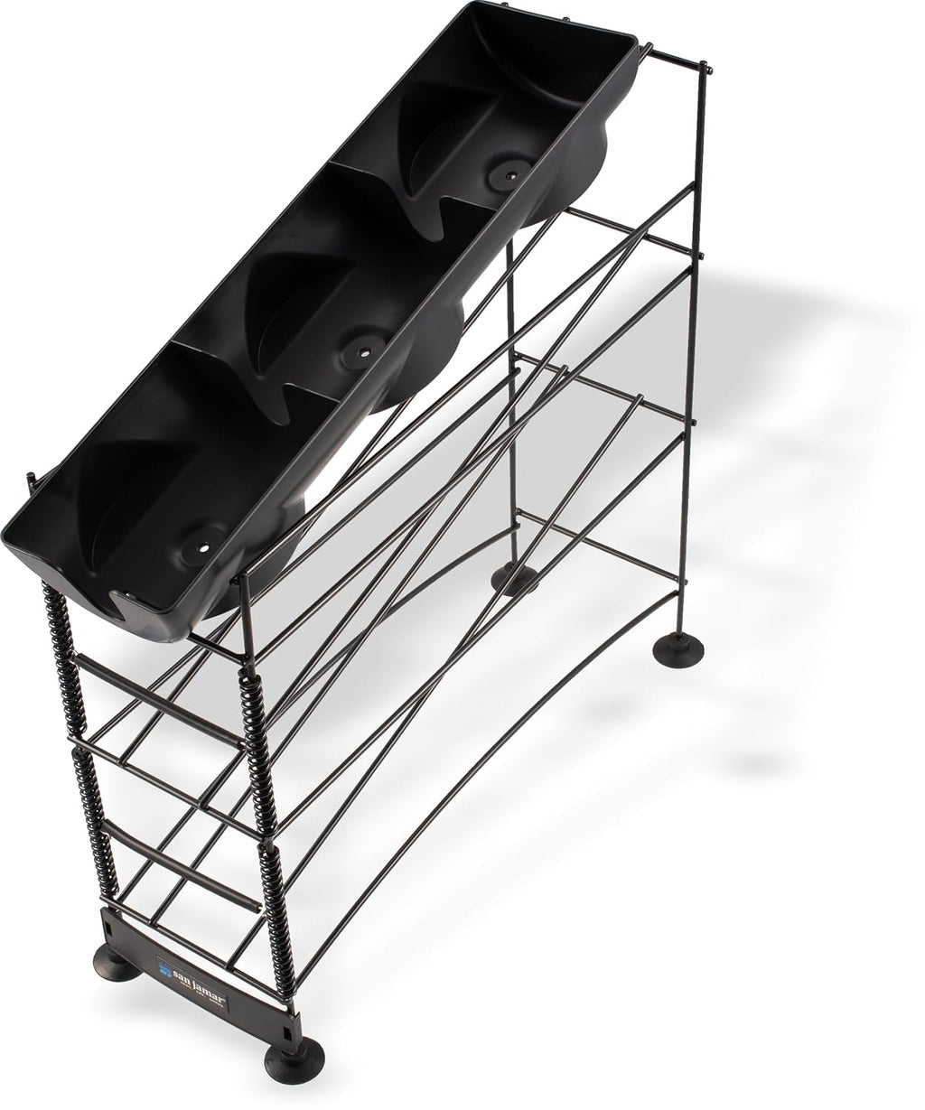 San Jamar 3-Tier Two-Cup Dispenser Rack, 8-44 oz, Adjustable Coils