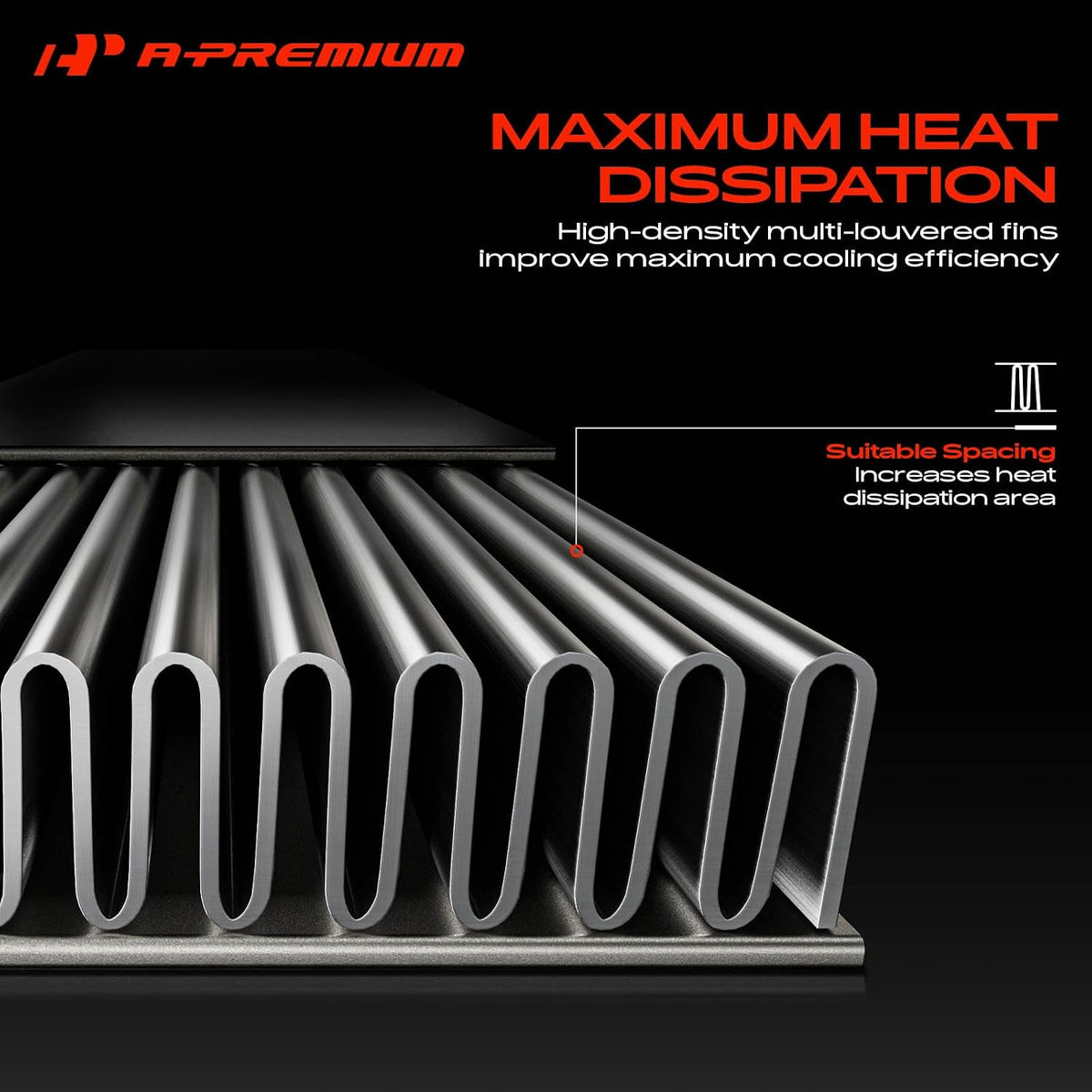 A-Premium Engine Coolant Radiator Assembly with Transmission Oil Cooler