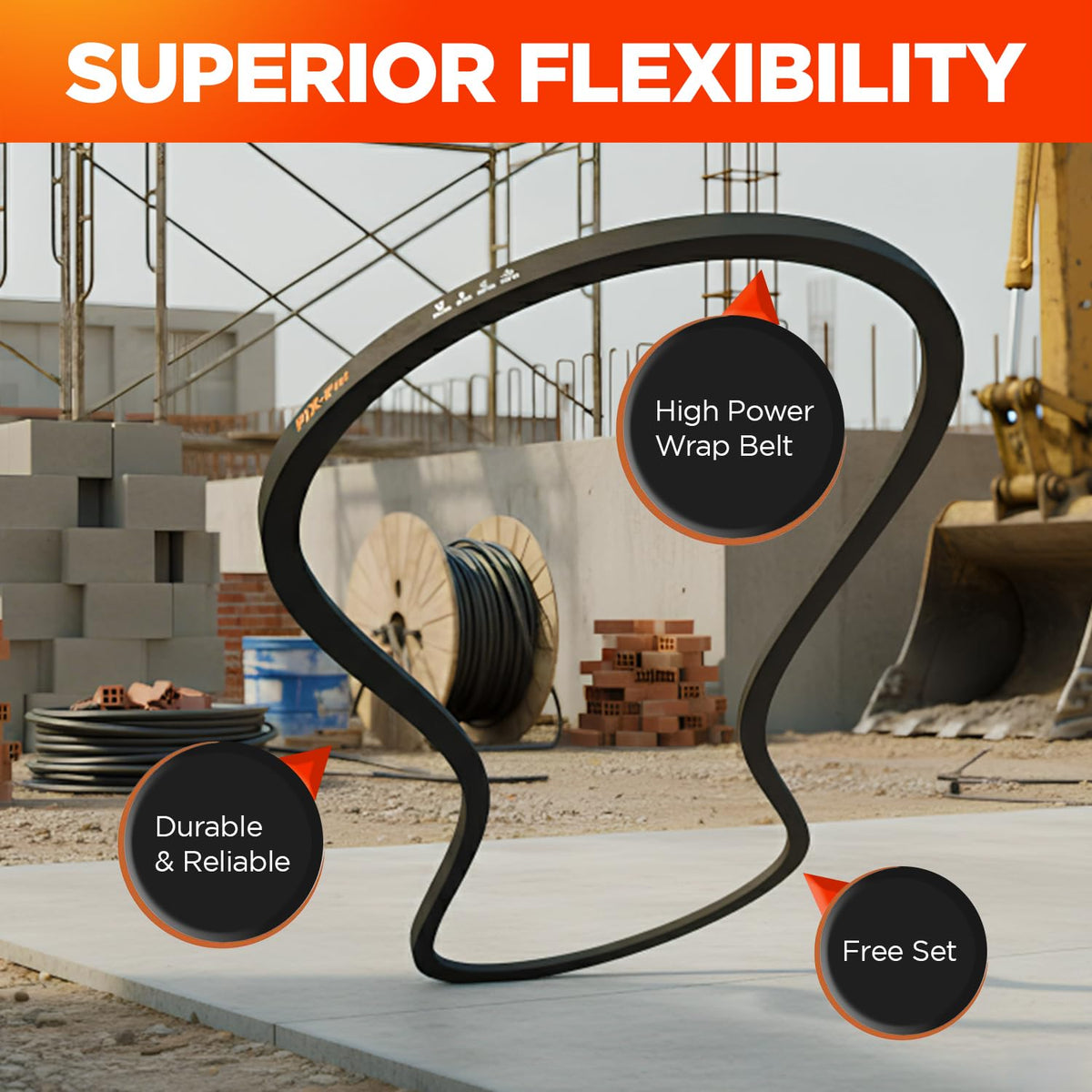 PIX NORTH A57/4L590 1/2x59 Black Rubber V-Belt