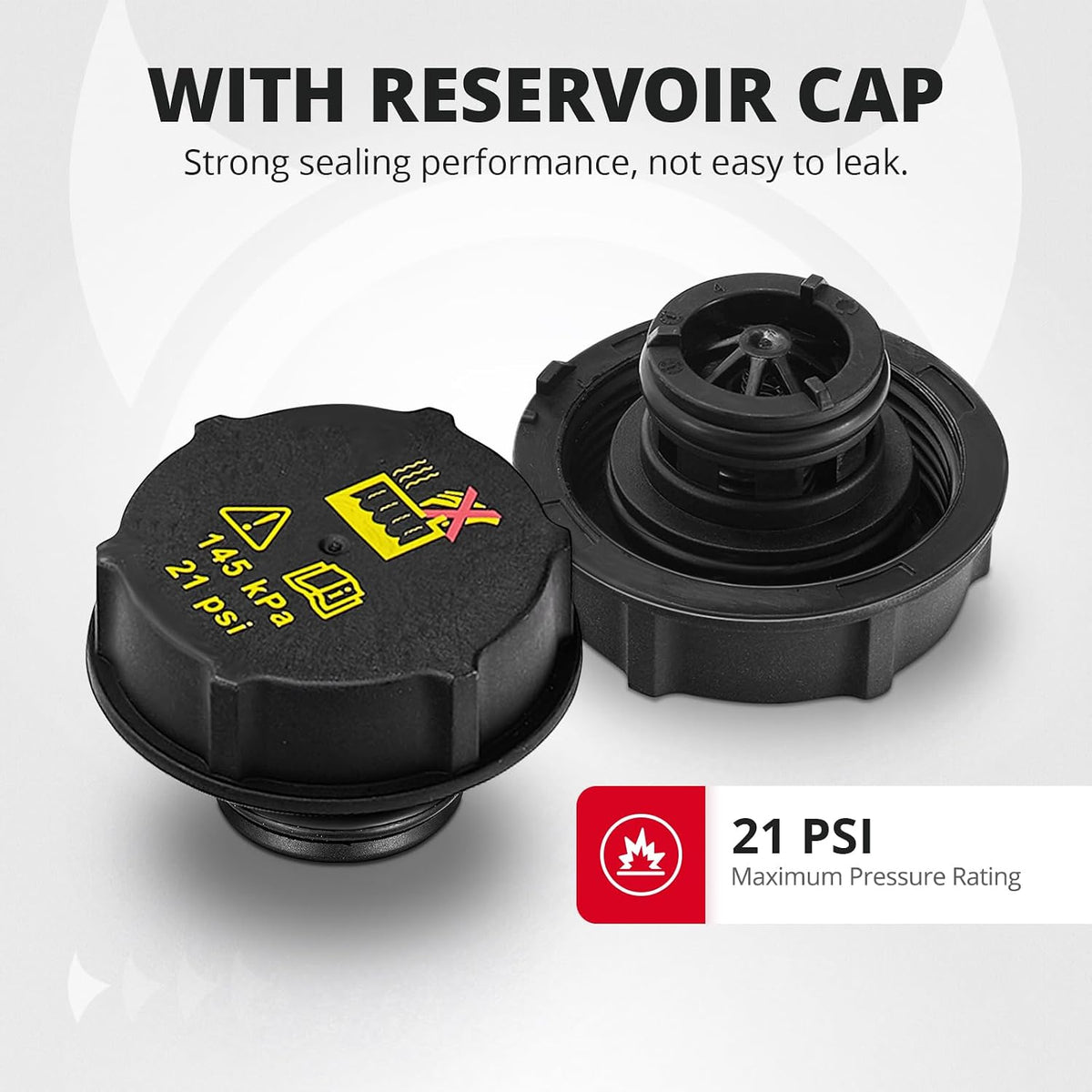 EVIL ENERGY Coolant Reservoir Tank with Cap,Compatible With 2012-2018 Focus 2013-2016 Escape 2013-2018 C-Max, Replacement for 603-382 8V618K218AC