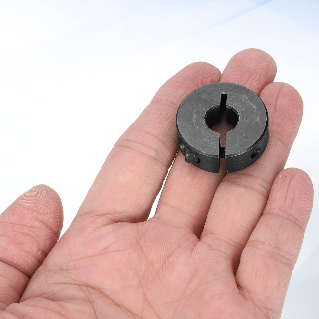 uxcell 2pcs Single Split Shaft Collar 10mm Carbon Steel Black Oxide
