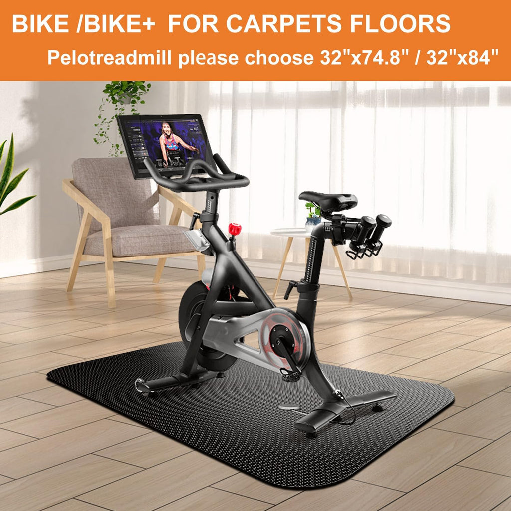 Treadmill Mat,Bike Mat,Stationary Bike Mat,Foldable Treadmill Mat for Hardwood Floors and Carpet.for Exercise