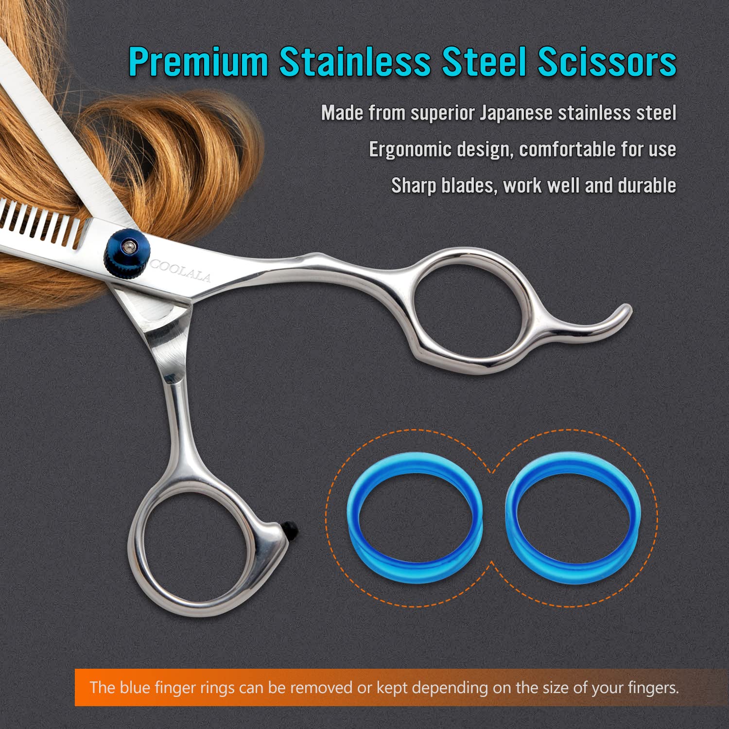 Stainless Steel Hair Cutting Scissors Thinning Shears 6.5 Inch Professional Salon Barber Haircut Scissors Family Use