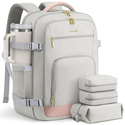 Large Travel Backpack For Women, 50L Carry On Backpack Flight Approved, TSA Personal Item Bag, Waterproof Laptop