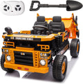 24V Ride On Toys for Big Kids Ride On Dump Truck Electric Dump Bed and Extra Shovel, Electric Toy Car for Kids Truck