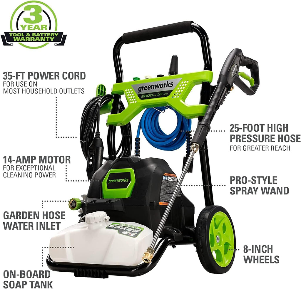 2000 PSI (1.2 GPM) Electric Pressure Washer