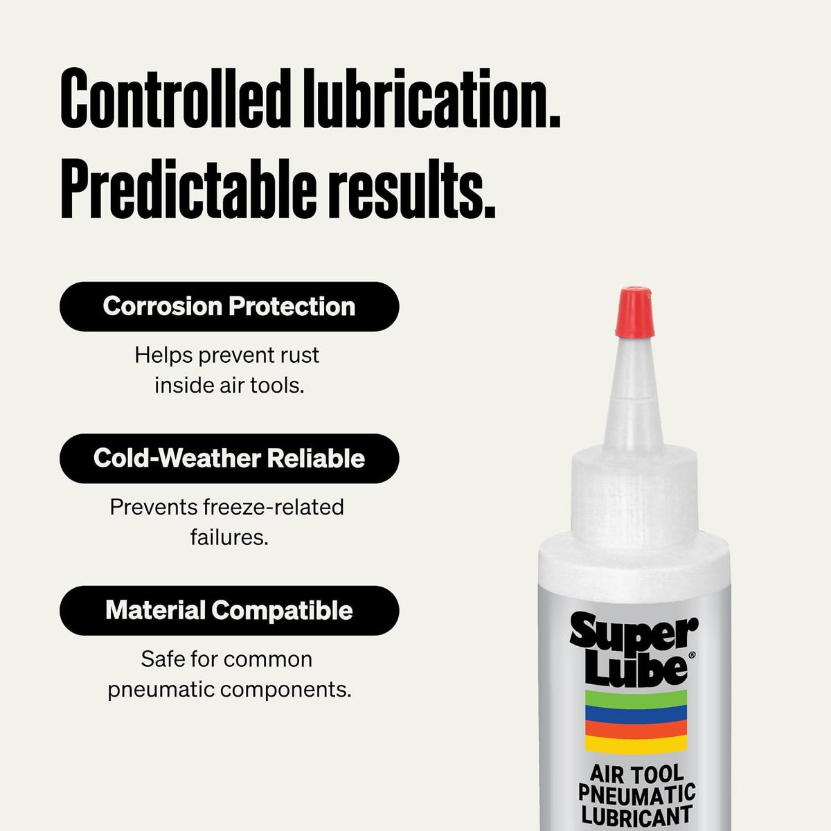 Super Lube 12004 Air Tool Lubricant, 4 oz Bottle, Translucent Clear