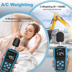 Decibel Meter, DURFICST Sound Level Meter with LCD Color Screen, 30-130dB