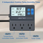 DIGITEN 3-in-1 Temp & Humidity Controller with Timer Outlet for Reptile