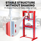 Garvee 12 Ton Hydraulic h-Frame Press with Adjustable Worktable & Plates