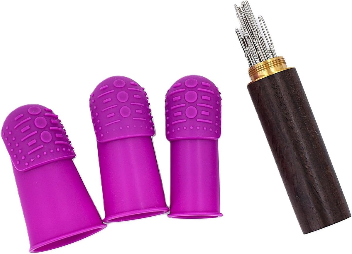 Comfortable Soft Thimble | THIK-Grip Edition | Small (1) - Medium (1) - Large (1) | Set of Large Sturdy Sewing