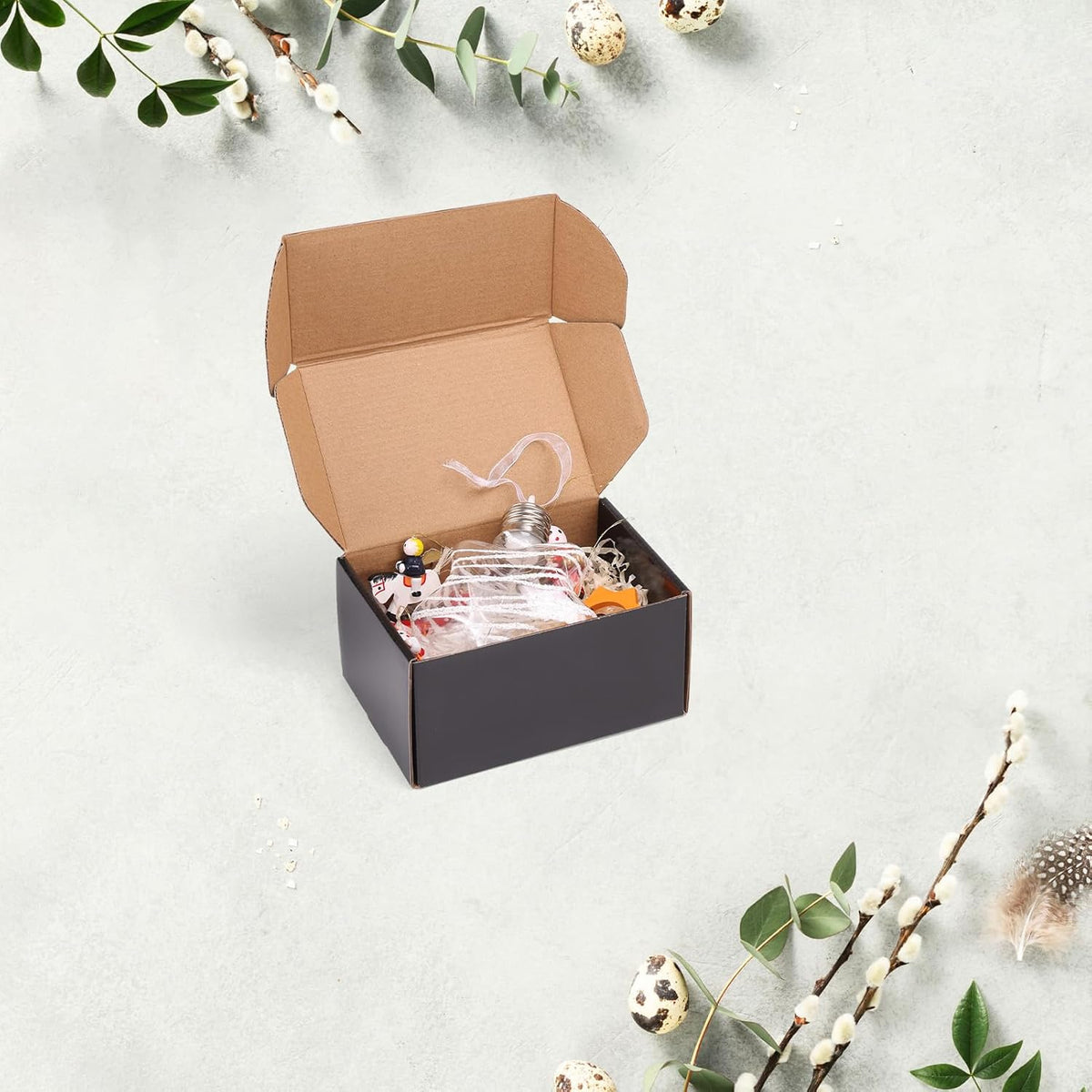40 Pack 6x4x3 Black Shipping Boxes