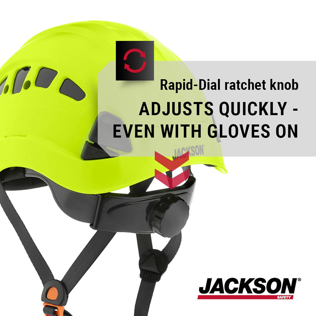 Type 1 Climbing-Style Vented Hard Hat - ANSI Z89.1 Class C | CH400 Construction Safety Helmet, HDPE Shell, Ideal for