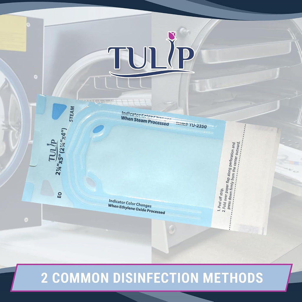 Self Sealing Pouch 3.5" x 5.25" (200 Pack) - Autoclave Sterilizer Bags for Clean Tools - Dental and Nail Sanitizer