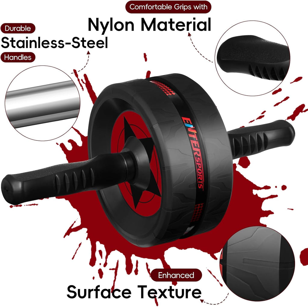 Ab Roller Wheel for Abs Workout - Abdominal Exercise Equipment with 2 Knee Pads for Home Gym, Core Strength Training