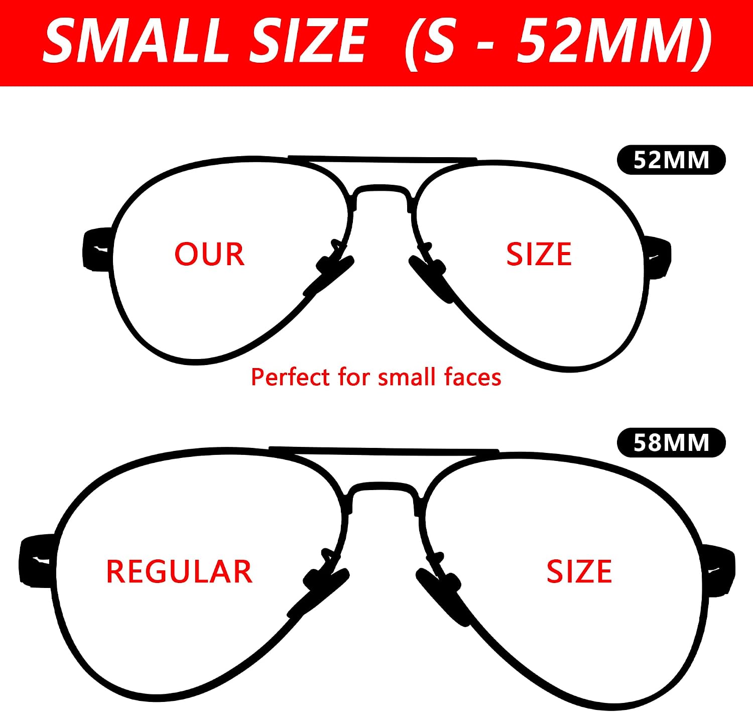 Polarized Aviator Kids Sunglasses for Girls Boys Age 3-18, Petite Aviator Frame for Small Face Juniors, 52MM