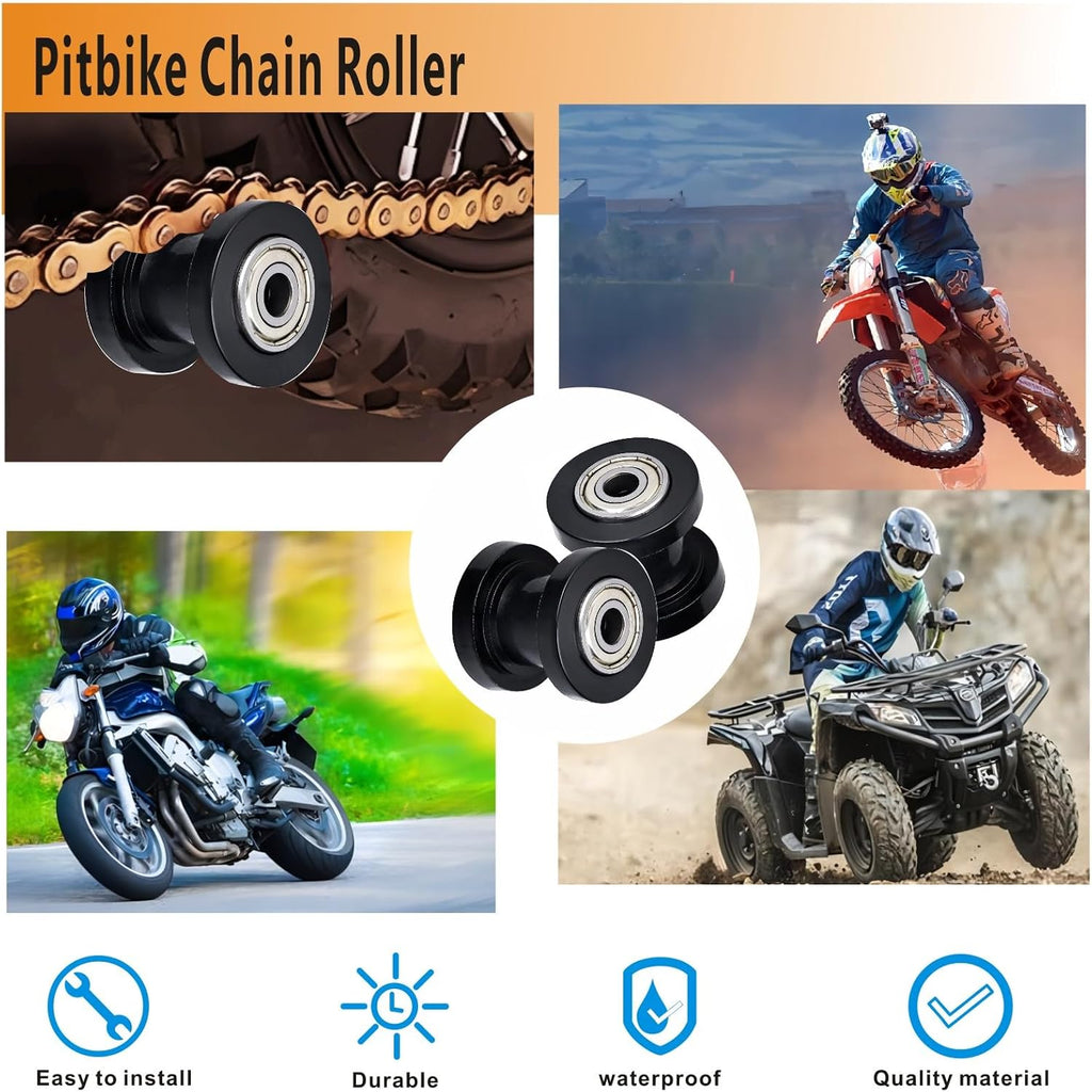8mm & 8mm Chain Roller Tensioner Wheel Guide（Black）