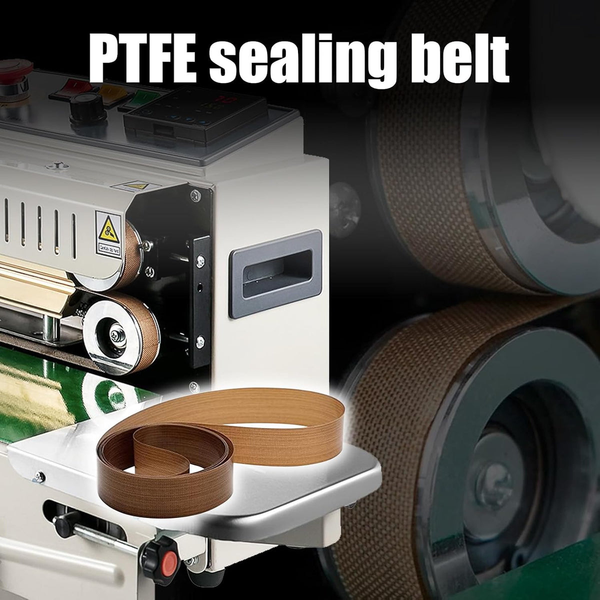 PTFE Teflon Tape Belts for FR-770 Continuous Band Sealer, 770x15x0.2mm