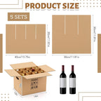 5 Sets Wine Boxes for Moving Kits 16 x 12 x 12 Inch 12 Bottle