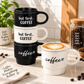 Ceramic Coffee Mugs, Coffee Mug Set of 4, 10oz Stackable Coffee Cups Set