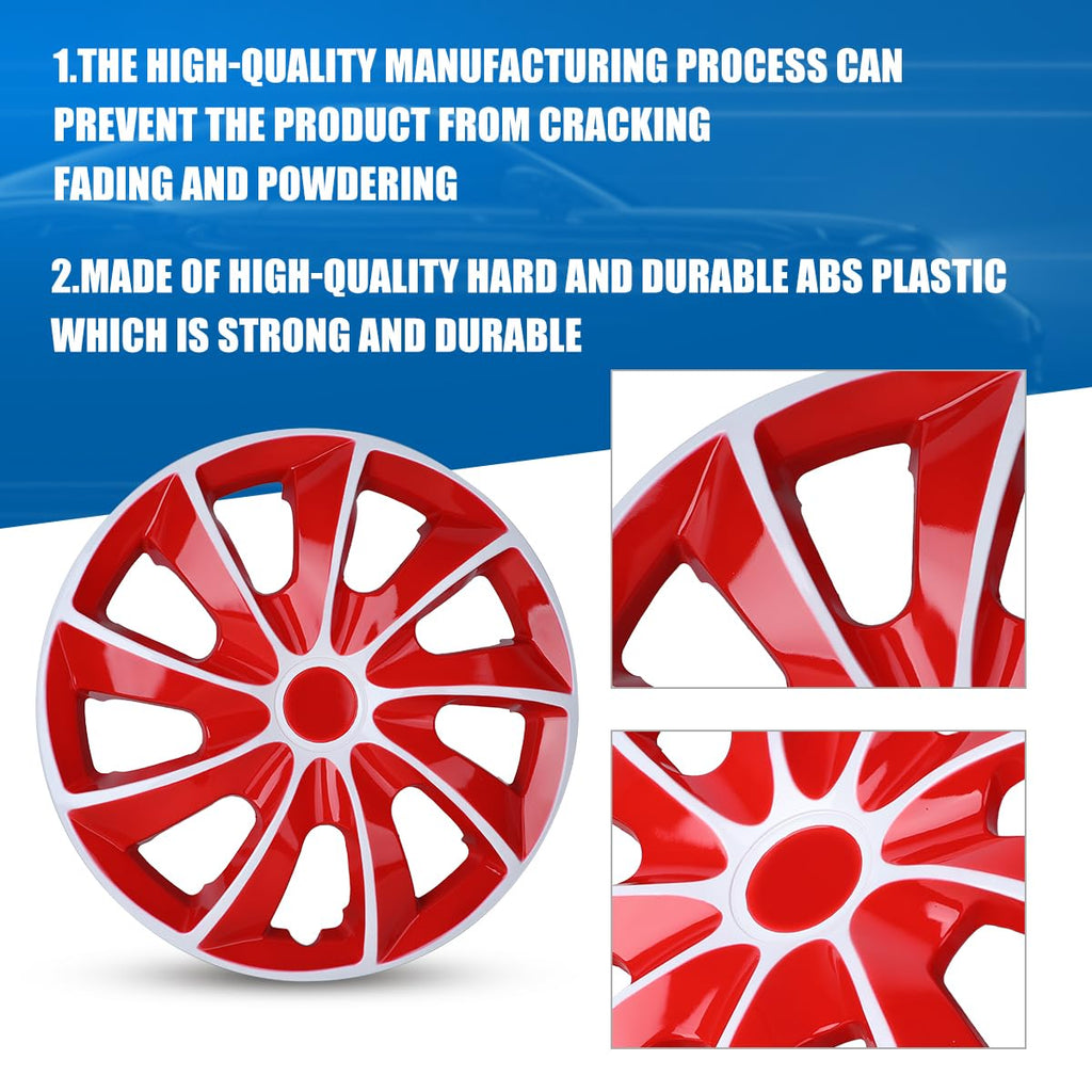Hubcaps Wheel Covers, 15-Inch Universal Hubcaps Set of 4