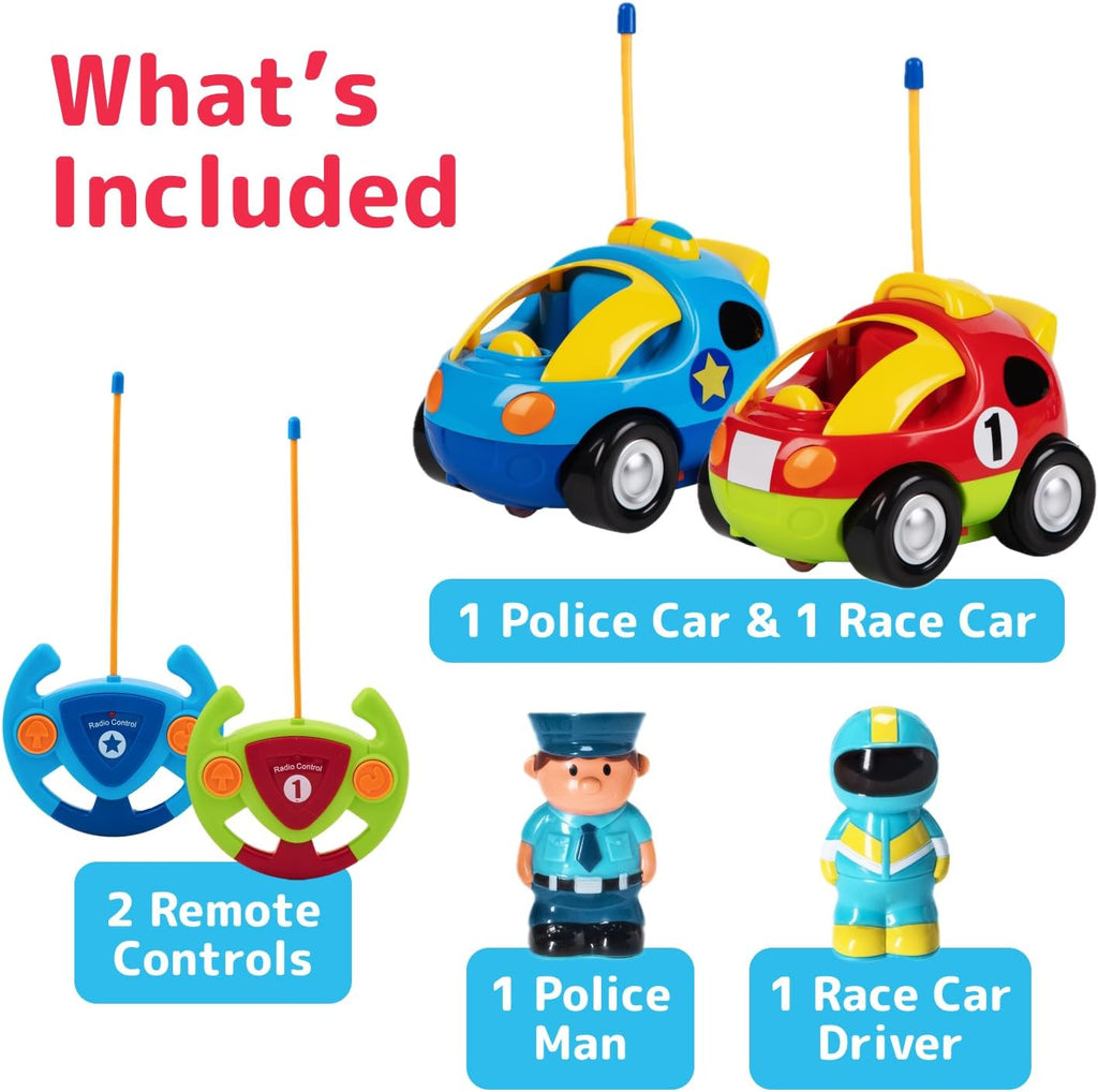 Remote Control Car for Toddlers (Police/Race Car)