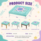 Mahjong Table Cloth, 34 x 34 Inch Square Felt Card Table Cover, Lotus Print