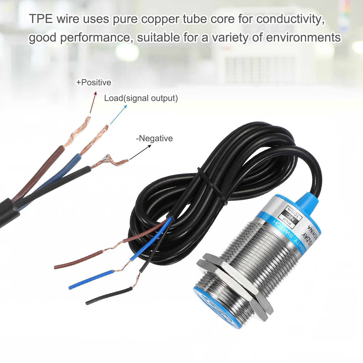 MECCANIXITY Inductive Proximity Sensor, PNP NC M30 10mm Approach Sensor