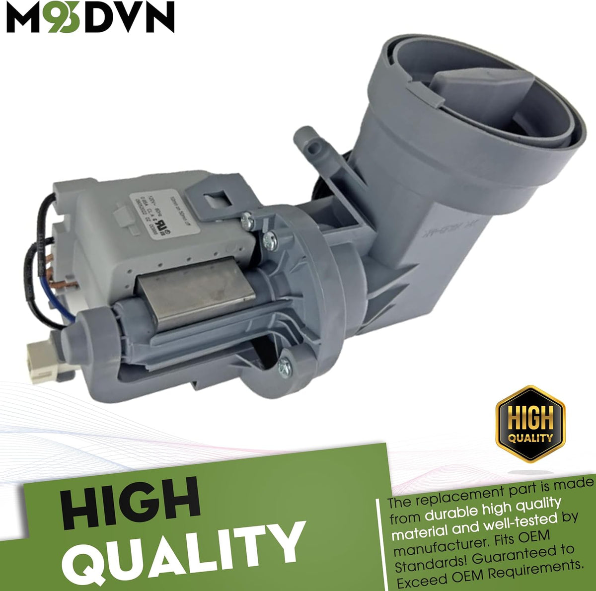 Drain Pump Replacement For Whirlpool WFW61HEBW1 WFW8540FW0 WFW70HEBW2 WFW8540FW1 WFW72HEDW0 WFW81HEDW0 WFW85HEFC1 WFW7540FW0 WFW85HEFC0 WFW7590FW0 WFW75HEFW0 WFW80HEBC2 WFW80HEBW2 Washing Machine