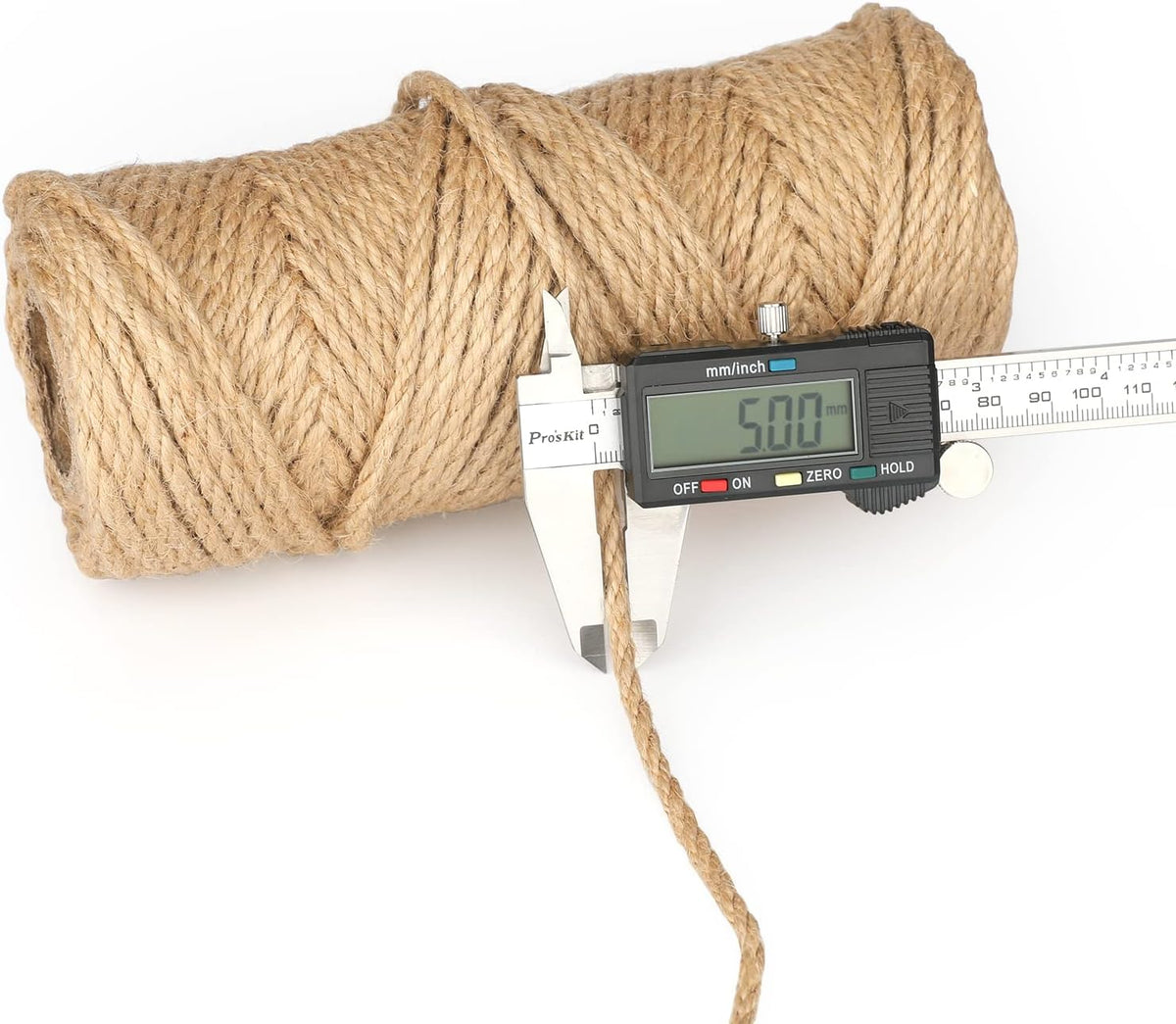 5MM Jute Rope,164Feet Strong and Heavy Duty Jute Twine String