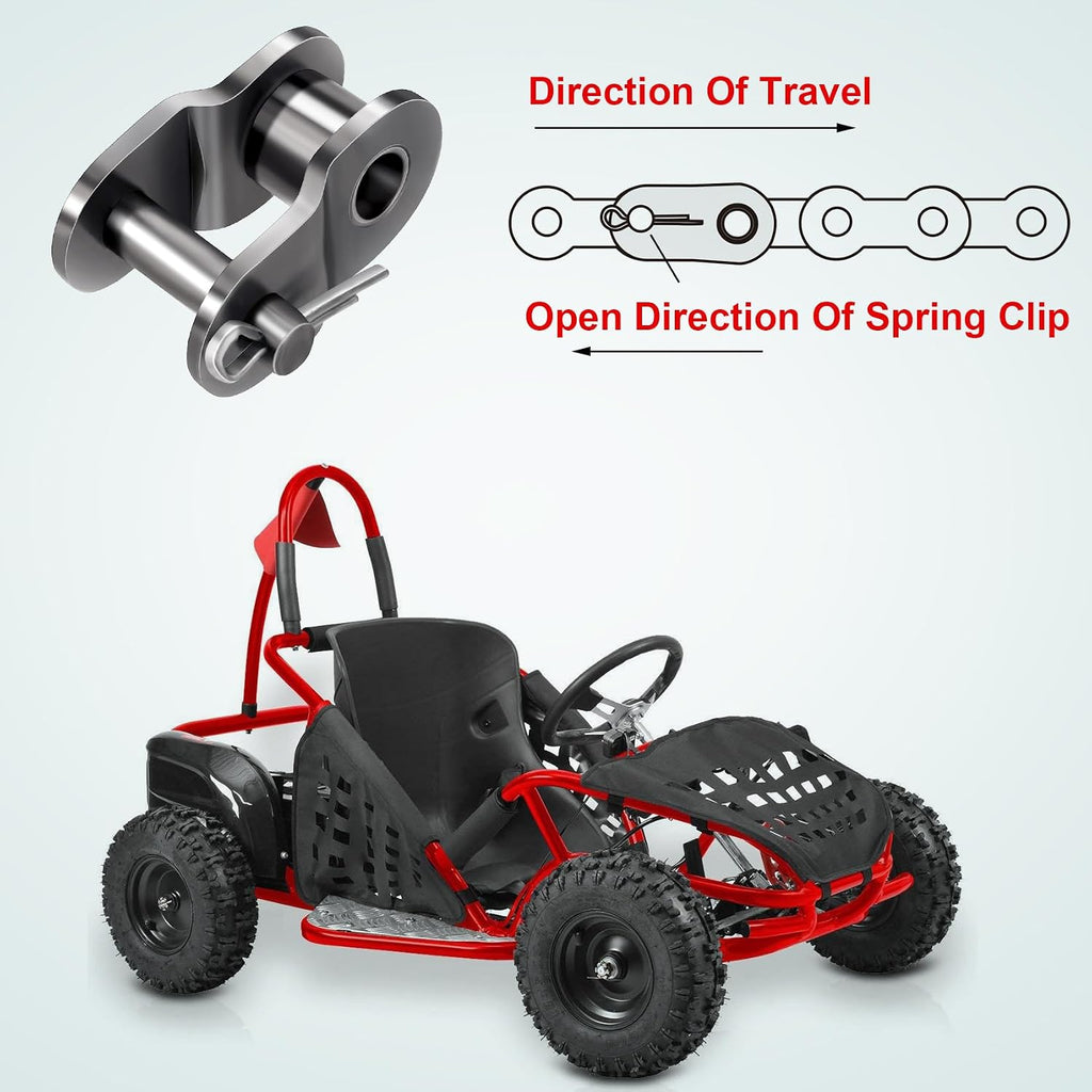 OIIKI 8 Packs Roller Chain Offset Link #50, Half Link, Crank Link