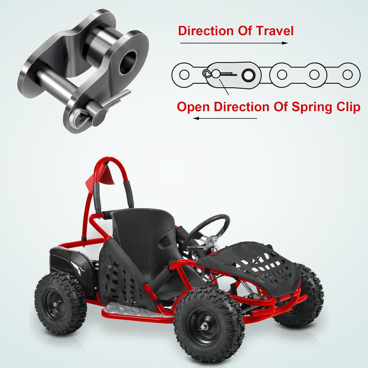 OIIKI 4PCS #60 Roller Chain Offset Link, Carbon Steel Half Link, Crank Link