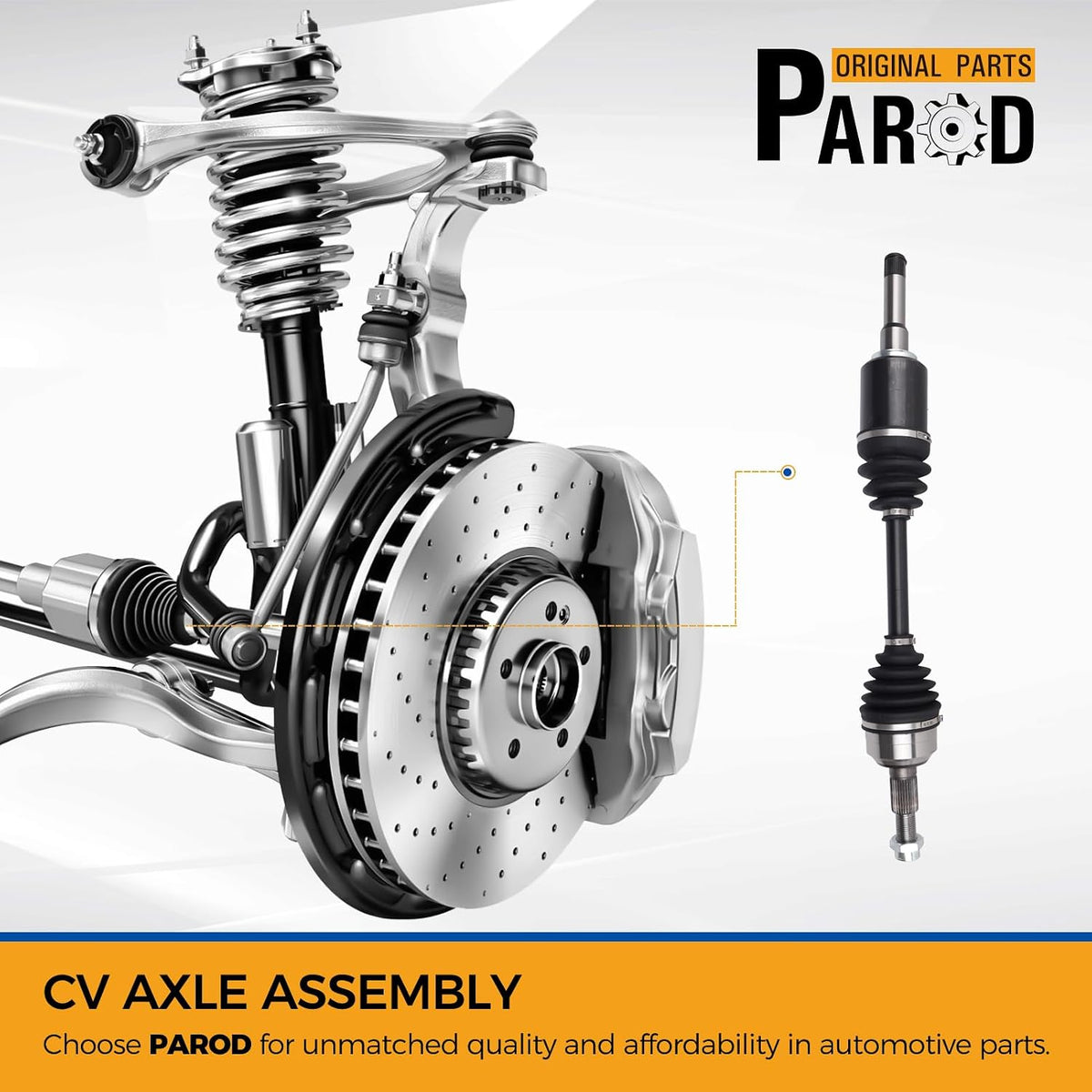PAROD Front CV Axle Assembly Fit 10-16 GMC Terrain/Chevy Equinox, 2.4L