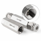 FOCMKEAS 2PCS Air Check Valve 1/8 PT Female Threaded Full Port Check Valve, Nickel-Plated Brass Copper Non Return One Way
