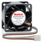 Wathai 40mm PWM Server Fan 12V 4 Pin CPU Static Pressure Fan Dual Ball