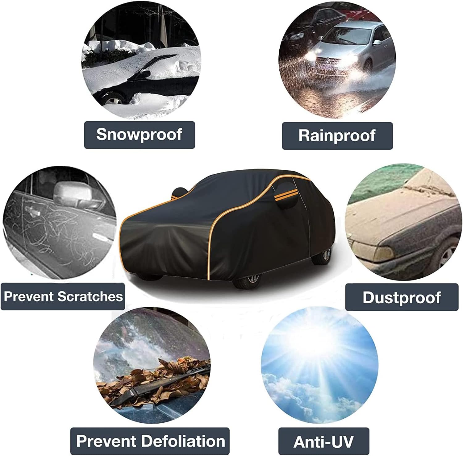 Car Cover Waterproof for Mercedes-Benz E-Class AMG E53 E63S E200 E300, Outdoor Car Covers Waterproof Breathable Large