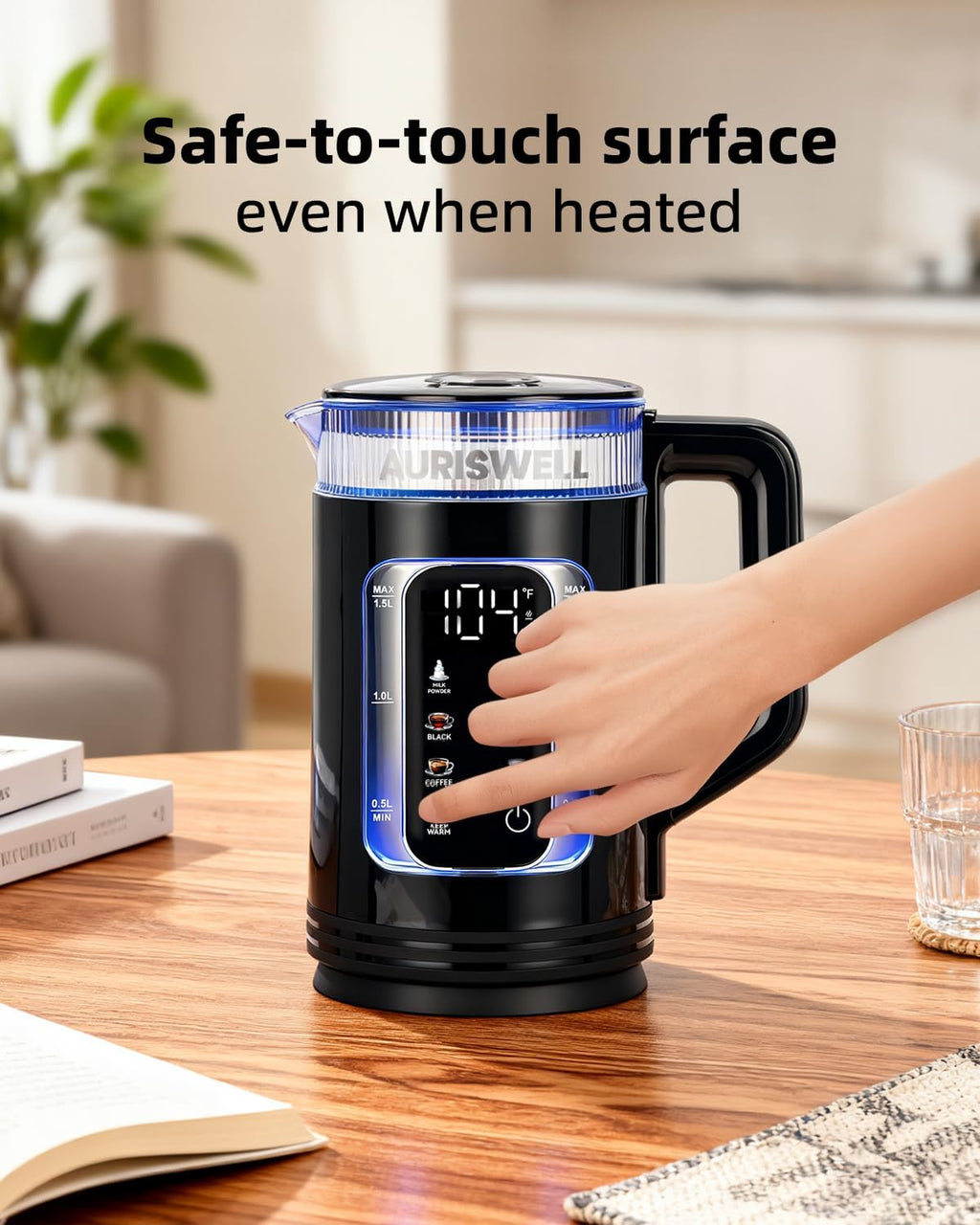 Electric Kettle with Temperature Control, Smart Glass Water Boiler for Tea, Coffee & Boiling, Automatic Shut-Off
