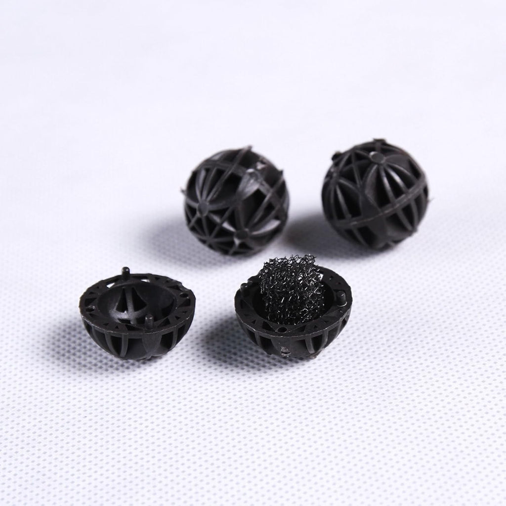Aquarium 1" Bio Balls 500pcs Fish Tank Sump Filter Koi Pond Canister Filter Media with Free Media Bag