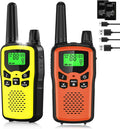 Walkie Talkies 2 Pack Long Range for Adults, Rechargeable Walkie Talkie VOX with 22 FRS Channels, 99 Privacy Codes