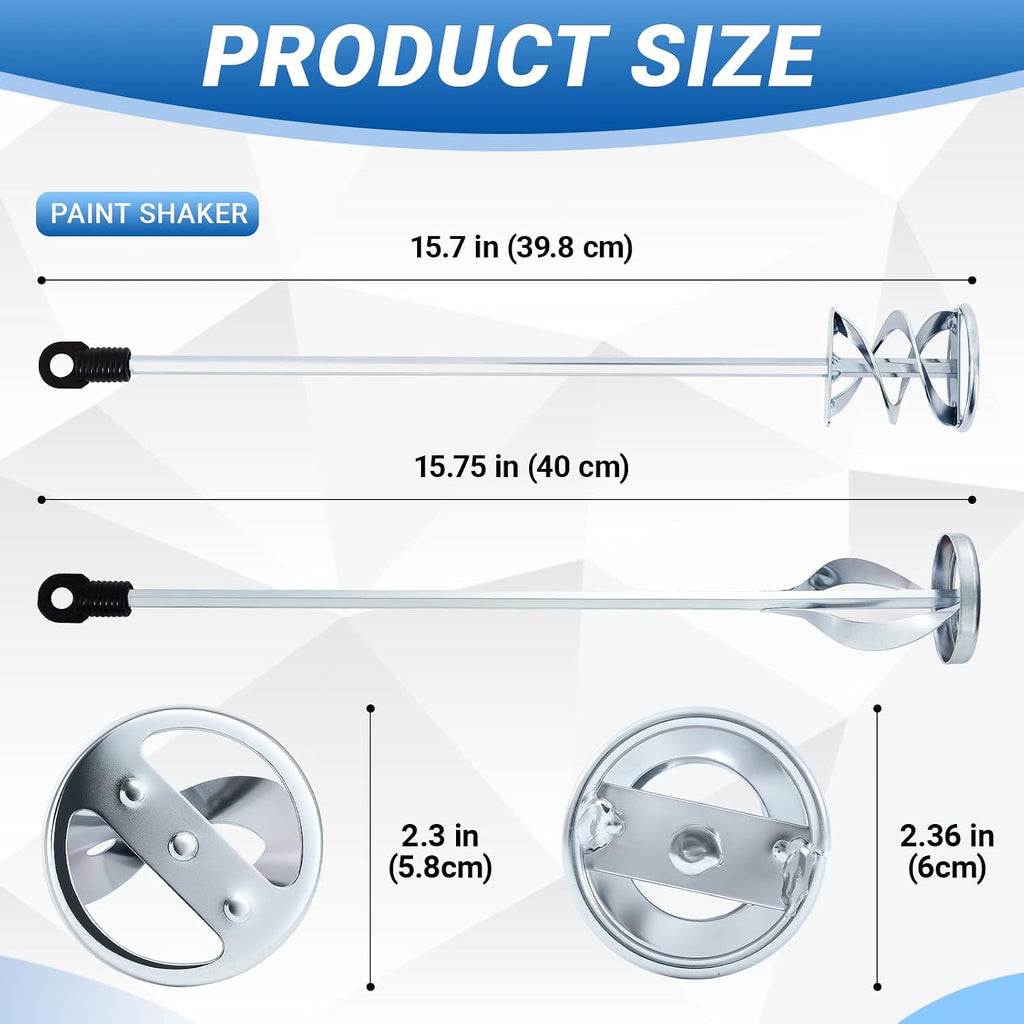 Set of 2 Paint Mixer for Drill Painting Mixer Stirrer Drill Attachment, 15.7" Mixing Paddles and 2.3" Mixing
