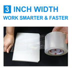 3" Clear Wide Packing Tape 12 Rolls, Total 660Y - 3 inch x 55 Yards, 2.4 mil Thick, Heavy Duty 3 Inch Wide Packaging